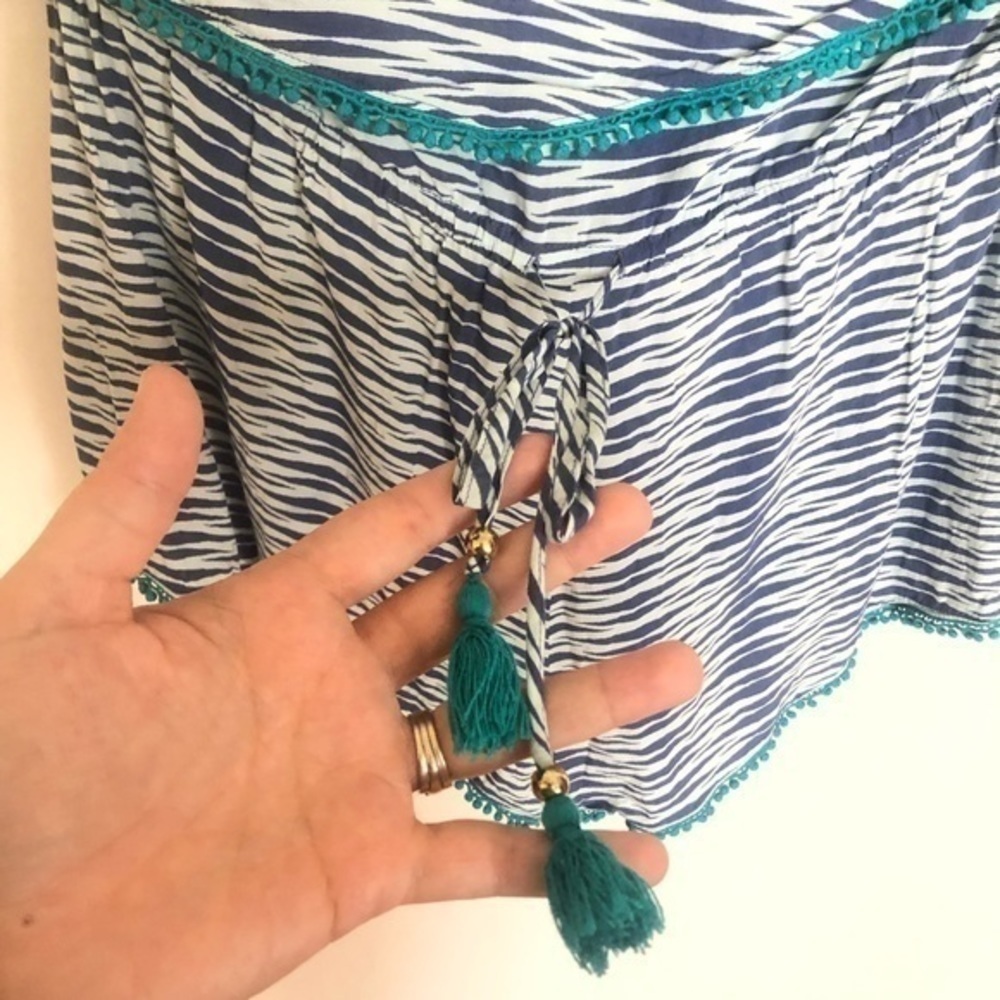 Victoria’s Secret Shorts Romper Swim Cover Blue M - Picture 3 of 5